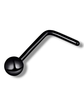 ⭐ NWOT Goth Punk Black 20G 2MM Ball Nose Ring Unisex